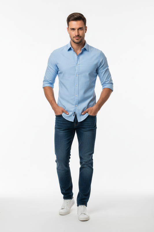 Men's Slim Fit Casual Shirt - Model Front