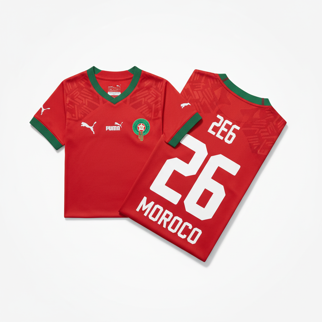 Morocco World Cup 2026 Shirt - Flat Lay