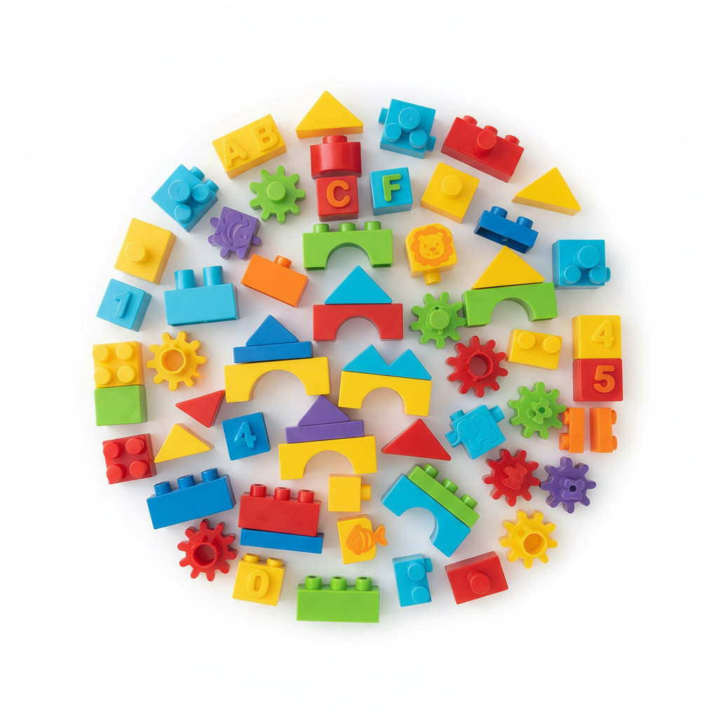 Kids Building Blocks - Flat Lay